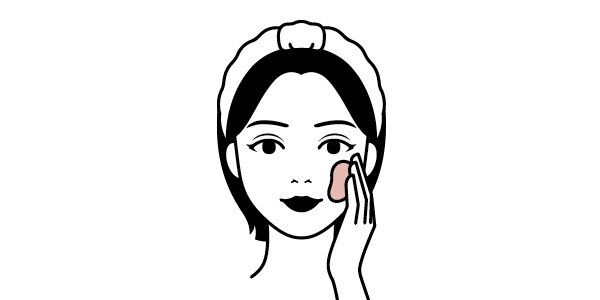 Illustration on woman applying moisturiser