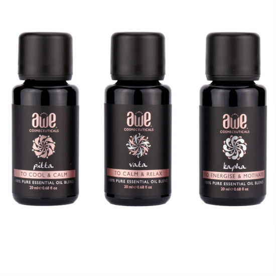 3 bottles of essential oils