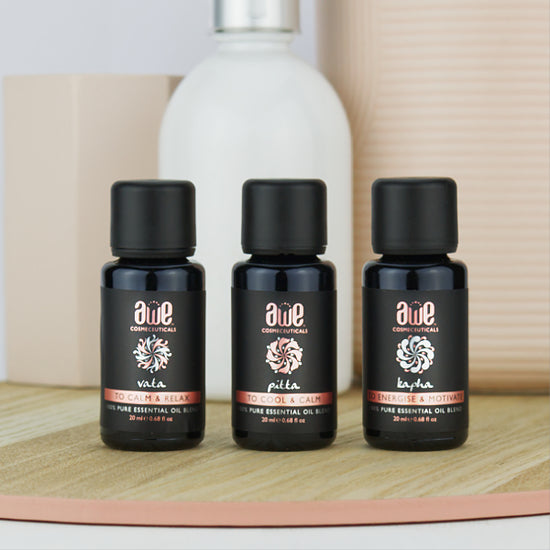 3 bottles of essential oils