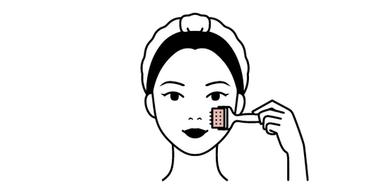 Illustration on woman dermal rolling